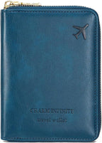 Travel Passport Wallet RFID Blocking Passport Holder-Women and Men with Zippered Ladies Passport Cover