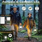 LED Camping Lantern Rechargeable, 2000LM Small Camping Lights Lantern with Redlight&20Hours Runtime&Stepless Dimming, Hurricane Emergency Lights for Power Outages, Waterproof, Camping Essentials,4pcs