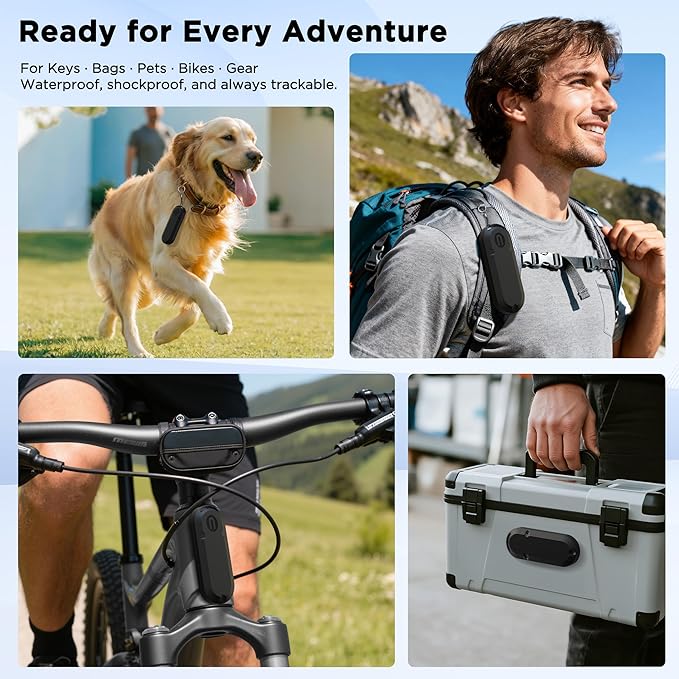 Item Finders Dual System Tracker[No Monthly User Fee] Compatible with iOS and Android Air Tags Item Locator Help You Track Your Car, Keys, Wallet, Luggage and More(Batteries Not Included)
