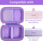 khanka Hard Travel Case Replacement with Anker 621 Nano Power Bank,5,000mAh Portable Charger,Case Only (Purple)