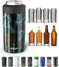 Frost Buddy Universal Buddy Can Cooler - Fits All - For Regular 12 & 16 oz or Slim-Size Bottles - Insulated Double-Walled Stainless Steel (Lights)