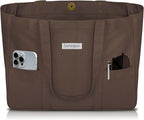 HOMESPON Large Canvas Tote Bag for Women Everything Bag with Pockets and Laptop Sleeve