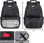 VECKUSON Laptop Backpack, 15.6 Inches, Purple, Unisex