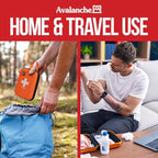 Avalanche 53 Pieces First Aid Kit, Compact Emergency Supplies Kit for Home, School, Car, Travel, Sports or Camping in Hard Shell Foam Case, Portable Mini First Aid Kit, Orange