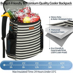 Camping Cooler Backpack 30 45 Cans, Soft Backpack Coolers Insulated Leak Proof Travel Cooler Bag Waterproof Lunch Picnic Beach Work Trip Thermal Bag Drink Beverage Beer Bag Cooler