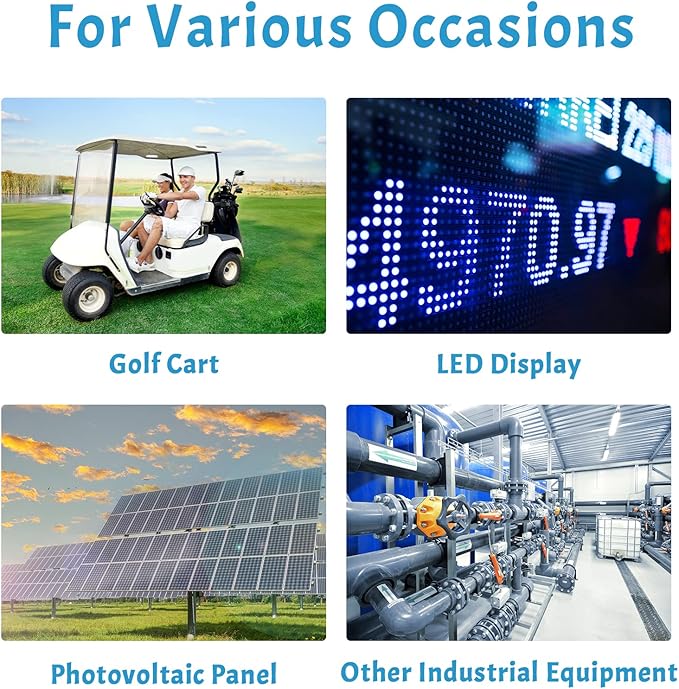 Kohree DC 36V/48V Step Down to 12V 20A 240W Converter Regulator Reducer Voltage Regulator Reducer for Golf Cart Waterproof Power Supply Transformer Volt Module