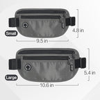 Slim RFID Blocking Money Belt for Travel - Anti-Theft Hidden Passport Holder Waist Wallet with Secure Pouch for Cash, Credit Cards & Phone Safe (Grey)