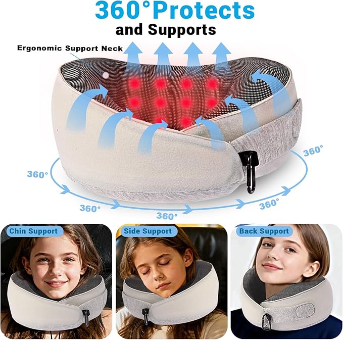 Travel Pillows for Airplanes,Neck Pillow for Traveling, Memory Foam Travel Pillows Neck Support Sleep for Long Flight,Suitable for Airplanes,Offices and Cars