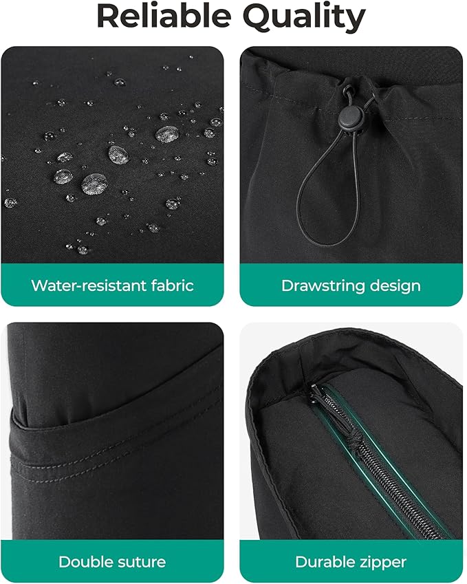 BAGSMART Foldable Tote Bag with Drawstring Bag, Tote Bag Shoulder Bag Top Handle Handbag for Travel, Work, Beach, Gym