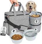 Dog Travel Bag for Supplies - Airline-Approved Backpack for Dogs - Pet Supply Organizer with Foldable Bowls & Food Containers - Pet Travel Bag - Dog Bags for Travelling with Accessories