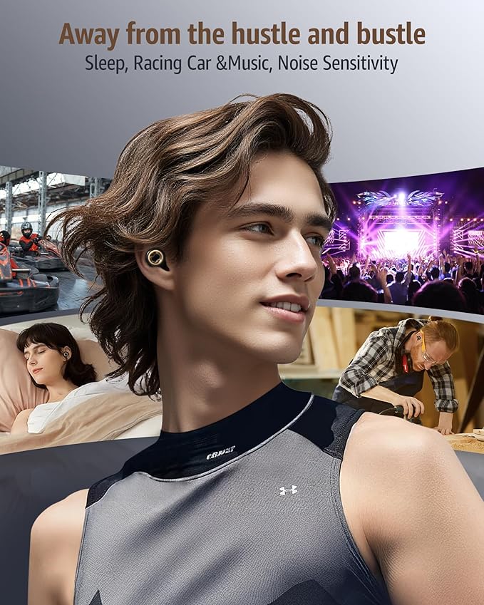 Sleeping Ear Plugs: 45DB Noise Cancelling Ultra-Comfy Reusable Ear Plug- Silicone Hearing Protection for Concerts & Travel & Snoring-Silicone Hearing Protection Earbuds with 8 Eartips