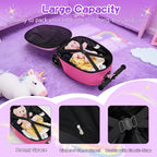 Scooter Suitcase for Kids, Ride on Luggage for Girls Aged 3-8, Scooter Luggage with LED Wheels