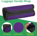 uxcell 3 Pcs Luggage Handle Wrap for Suitcase, Neoprene Handbag Grip Cover Protector Luggage Identifiers Suitcase Handle Wraps for Luggage Shopping Bag Travel Bags, Purple