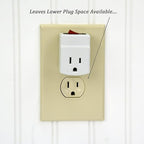 New! 3 Prong Grounded Single Port Power Adapter for Outlet with On/Off Switch to be Energy Saving with Indicator Light - 3 Pack……