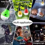 FLY2SKY Portable LED Tent Lamp, Clip Hook Hurricane Emergency Light Bulb, Camping Equipment Lanterns for Hiking, Backpacking Outage, B-CLOSED-HOOK, 4 Packs