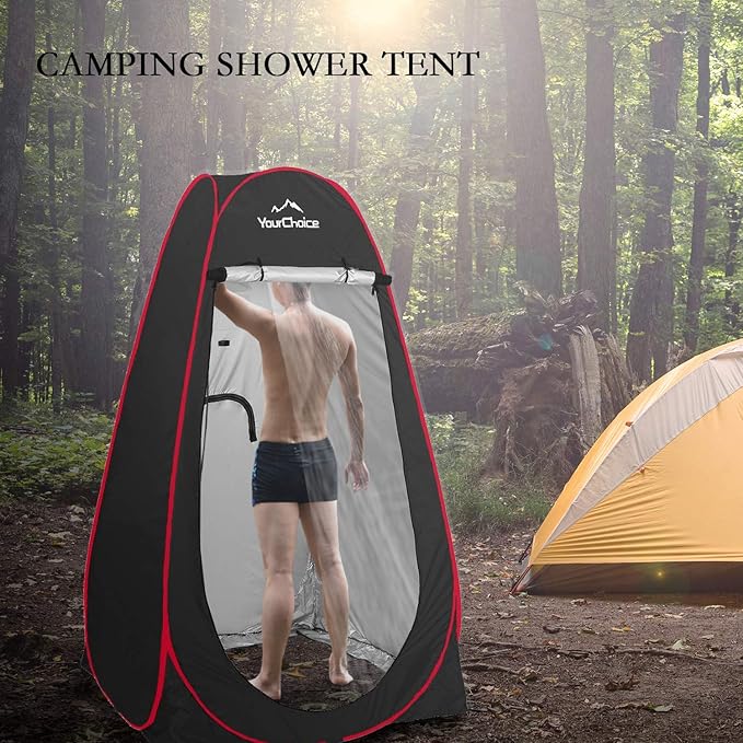 Your Choice Pop Up Privacy Tent, 3.9x3.9x6.2FT Portable Shower Tent for Camping, Waterproof Outdoor Changing Room with Carry Bag for Beach Hiking RV Fishing | Portable, for Camping, Beach, Hiking, with Carry Bag, Quick Setup