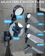 Beviliu Portable Shower for Camping, 6000mAh Rechargeable Camping Shower with Digital Power & Temperature Display, Portable Shower for Camping, Beach, Outdoor Travelling, Hiking, Pet Cleaning