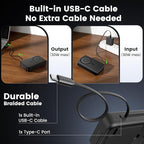5-in-1 Portable Charger,10000mAh Foldable Power Bank Fast Charging Station USBC Cable Travel,for MagSafe Battery Pack Magnetic for iPhone 17/16/15/14/13/12,Apple Watch,Airpods,MatteBlack