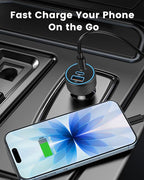 Car Charger USB C, 3-Port 67W Dual USB-C & USB-A Car Phone Charger Accessories Power Adapter Fast Charging Cigarette Lighter for iPhone 17/16/15/14/13/12/11 Pro Max, iPad, Galaxy S26/S25/S24, Android