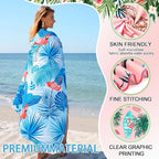 FuWeave 6 Pcs 72 x 36 Microfiber Oversized Beach Towels Large Absorbent Thin Compact Lightweight Sand Free Quick Dry Towels Pack for Travel Pool Yoga Gym Sports Beach Accessories(Flamingo)