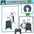 Kid’s Luggage Set 2 Piece Suitcase Set 16’’ Hardside Luggage with Spinner Wheels Girls Boys Carry on Luggage Travel Rolling Luggage Airline Approved