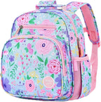 mibasies Toddler Backpack for Girls 2-4: Preschool Kindergarten Backpack - Cute Kids Backpacks for Girls - Flower Light Blue