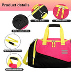 Urbanstand Gym Bag for Men & Women - 30L Duffel Bag with Shoe Compartment, Weekender Water Resistant Sports Duffle Bag for Travel, Fitness & Workouts, Pink Yellow