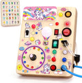 Grarain Busy Board for Toddlers - Montessori Educational Toy for 1-3 Year Old Boys & Girls | Travel-Friendly Sensory Learning Activity | Ideal for Kids with Autism(Unicorn Busy Board)