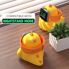 ELETIUO Charger Stand Compatible with Apple Watch Series Ultra2/Ultra/10/9/8/SE2/7/6/SE/5/4/3/2/1 (49/46/45/44/42/41/40/38mm),Dinosaur iWatch Charging Dock,Supports Nightstand Mode,Yellow