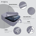 PANDA JOYS 4 Set Compression Packing Cubes Travel - Travel Accessories Expandable Packing Organizers for Carry On - Essentials Luggage Bags - Dark Grey