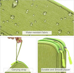 FYY Travel Cable Organizer Pouch Electronic Accessories Carry Case Portable Waterproof Double Layers All-in-One Storage Bag for Cord, Charger, Phone, Earphone Green