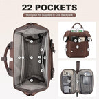 LOVEVOOK Laptop Backpack for Women Work Travel Commuter Backpack Business Computer Bag Teacher Doctor Nurse Bags College Backpack Purse Laptop Bag, 15.6 Inch, Coffee-black