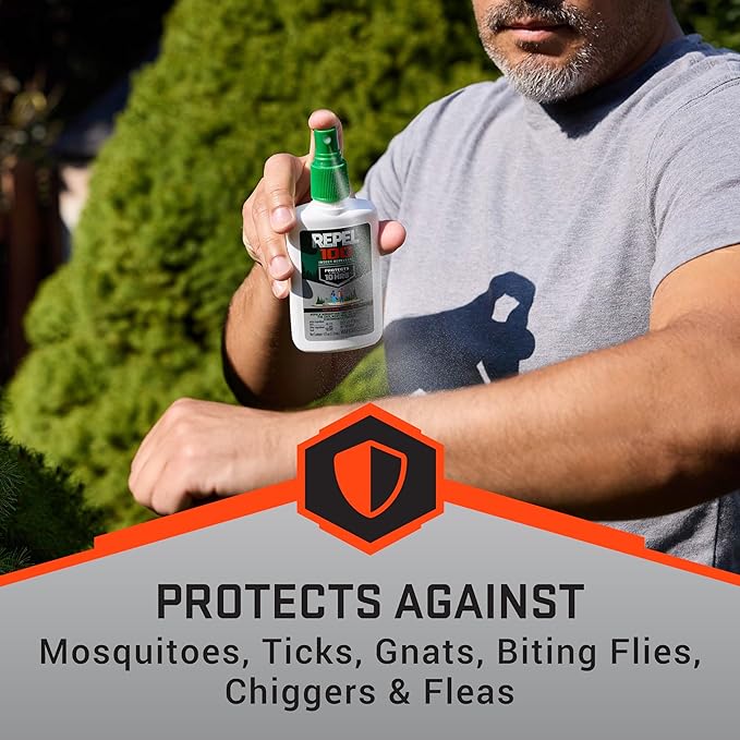 Repel 100 Insect Repellent, 4 Ounces, With DEET, 10-Hour Protection Long-Lasting Insect Repellent Pump Spray Repels Mosquitoes, Ticks, Gnats, Biting Flies, Chiggers And Fleas