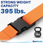 Luggage Straps for Suitcases - TSA Approved - Orange, 4 PK - Premium Nylon Belts for Suitcase, Briefcase & Travel Bag - Adjustable Strap Length 46" - 78"