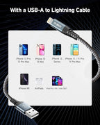 Short iPhone Charger Cable 3FT, [Apple MFi Certified] 3Pack USB Lightning Cable Fast Charging, i Phone Charging Cord Compatible with iPhone 14/13/12/11/Pro/Max/Mini/X/Plus/8/7/6/5S/SE/Plus/iPad