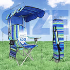 VTOY Portable Camping Chair with Canopy - Folding Chair with Canopy, Durable 600D Oxford Canopy Chair for Camping, Beach, Picnics, Fishing & Sports