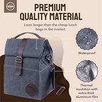 ASEBBO Insulated Lunch Bag for Women & Men (Grey)