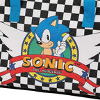 Sonic The Hedgehog Classic 5-Pc Duffle Bag Utility Case Water Bottle Key Chain and Carabiner