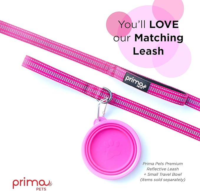 Prima Pet Collapsible Silicone Water Travel Bowl with Clip for Dog and Cat, Portable and Durable Pop-up Feeder for Convenient On-The-go Feeding - Size: Small (1.5 Cups) Pink - 2 Pack