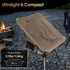 MOON LENCE Portable Camping Chair Plus, Larger & Roomier, Compact and Lightweight Still, Folding Chair for Backpacking & Hiking, 330Lbs Capacity (Desert Rust)