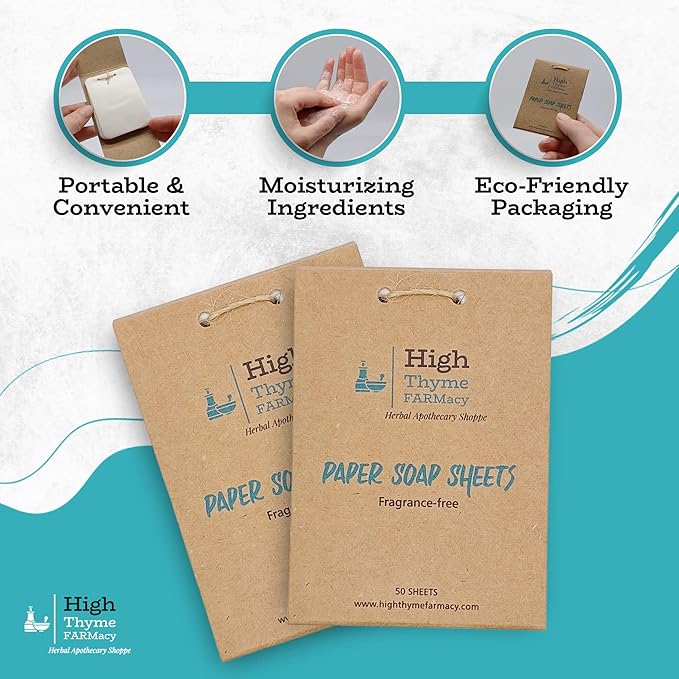 Travel Soap Sheets (150 Count, 3 Pack) – Portable Paper Soap for Travel, Camping, Hiking & Emergency Kits – Pocket Size Hand Soap Sheets, TSA Approved, Unscented