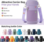 DYSANKY Insulated Water Bottle | Thickened Stainless Steel Vacuum Metal | Portable Sports Water Jug for Gym and Hiking with Straw, Carrier Bag, Handle Strap | BPA-Free 32 oz