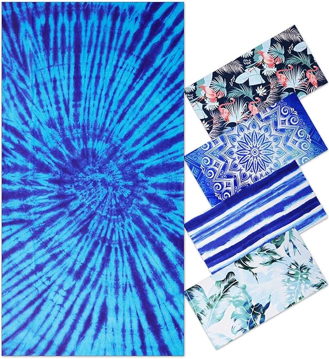 Genovega Oversized Terry Beach Towel 36 x 72 in Soft Extra Large XL Big Pool Towels Adults Clearance Blanket Travel Essentials Cruise Accessories Must Haves Vacation Stuff Lounge Chair Cover Bohemian