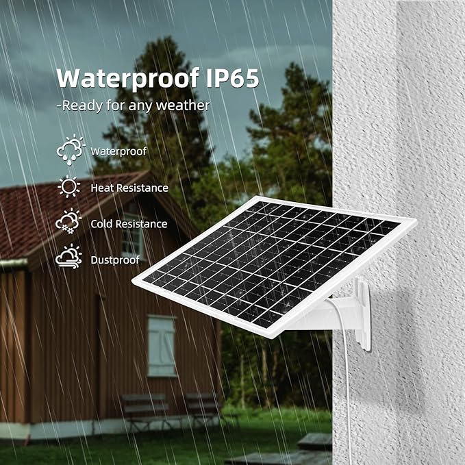 4 Pack 5V 7W USB Type-C Solar Panel Camera Charger for Arlo Essential XL Cam 2nd Gen,Essential 2K (2nd Generation),Pro 6th Gen 2K 2025 Release Security Camera Solar Panel with 9.3FT USB C Cable