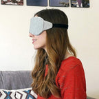Sleep Mask-Eye Mask for Sleeping, Sleeping Mask Blocking Out Light Perfectly for Women and Men, Soft and Comfortable Blindfold for Travelling, with Pouch (Black+Gray)