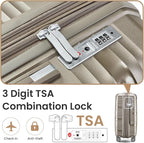 4 Piece Luggage Set, Hardside Expandable Lightweight Suitcase with 360° Mute Spinner Wheels Luggage Sets, TSA Lock, 14/20/24/28 Inch Travel Luggage for Men, Women and Girls (Champagne 3)