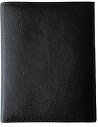 Black RFID Genuine Leather Passport Wallet
