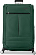 Samsonite Soft-Sided 29-Inch Lightweight Large Checked Expandable Element Suitcase: Durable, 360° Spinner Wheels, Adjustable Telescopic Handle, 2 Front & 1 Side Pocket- Deep Green