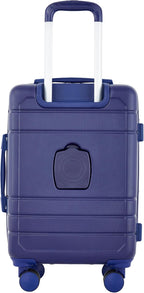 French Connection St. Martin Carry-On Luggage with Cup Holder/USB Ports, Blue Depths