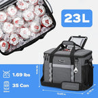 Maelstrom Collapsible Soft Cooler Bag,35/55/75 Cans Beach Cooler with Flip Top Lid, Ice Chest, Leakproof & Portable for Beach, Camping, Road Trips & Grocery Shopping